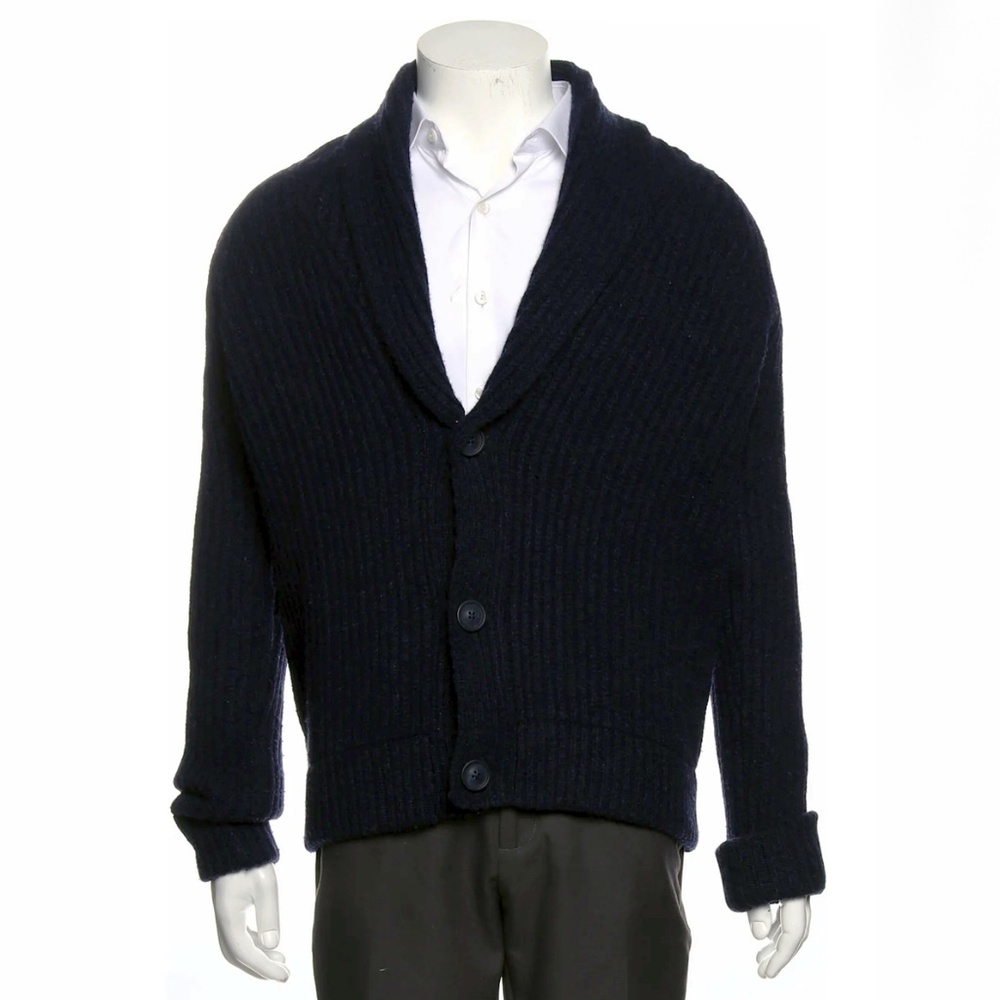 Maison Martin Margiela Shawl Cardigan, Navy Blue, Small